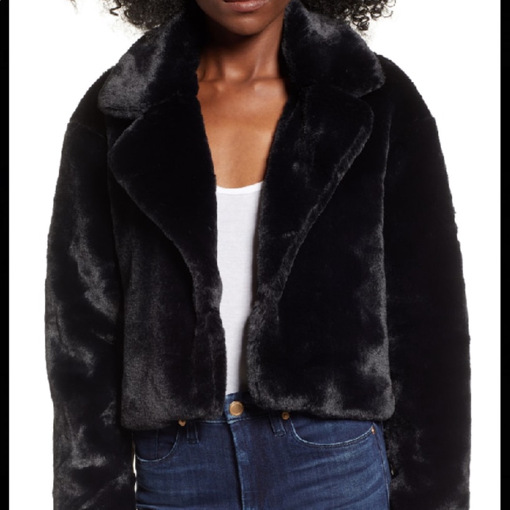 Tiger Mist Faux Fur cropped jacket